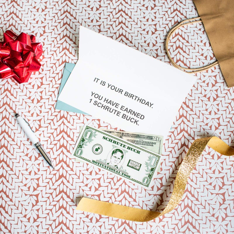 Chillkat Schrute Buck Birthday Card with Sticker, The Office TV Show (1) - Image 4